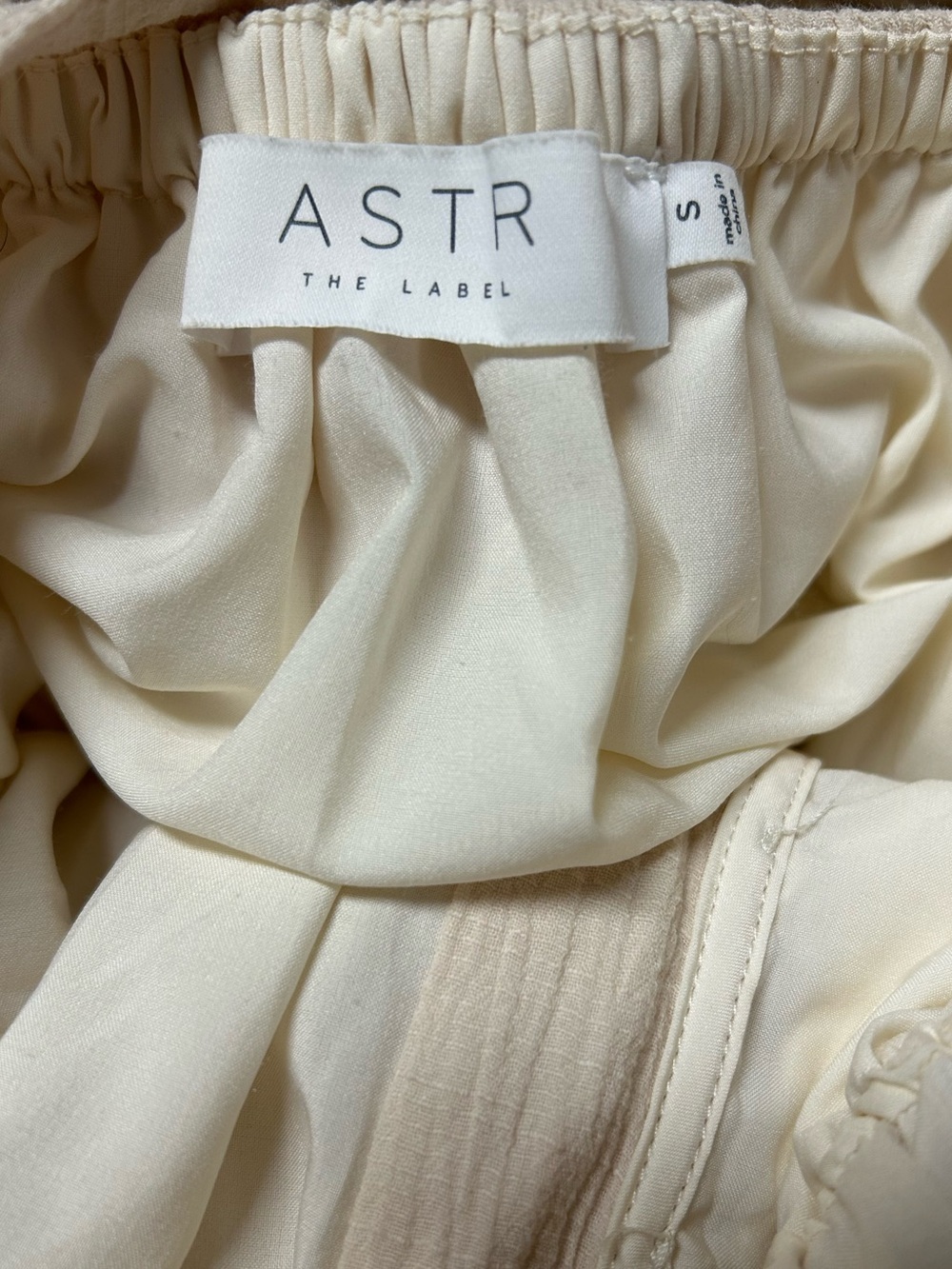 ASTR The Label Montreal Ruffle Midi Dress Bone Open Back Small - Picture 6 of 10